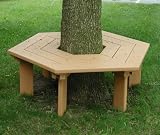 Engineered Plastic Systems HTB4 Hexagonal Tree Bench in Ceder