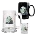 Dallas Cowboys NFL Glass Tankard Beer Mug / Ceramic Coffee Mug / Square Shot Glass 3-Piece Set - Hel