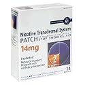 Nicotine Transdermal System Patch, Stop Smoking Aid, 14 mg, Step 2, 14 patches