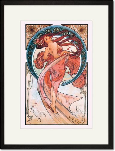 Black Framed/Matted Print 17x23, Dance (Rose)