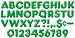 READY LETTERS 2INCH 3-D GREEN