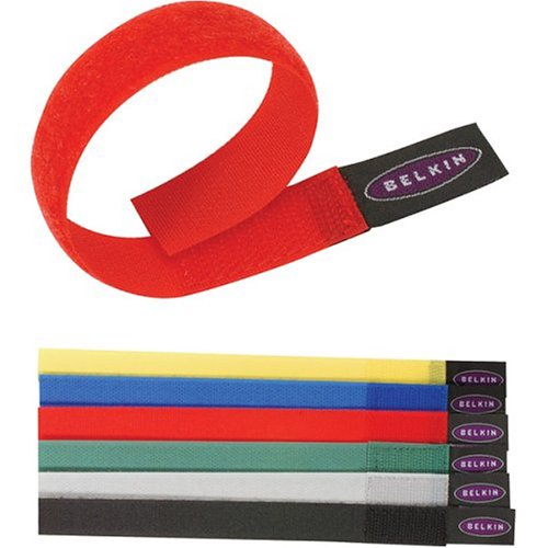 Belkin F8B024 8-Inch Cable Ties (Multiple Colors, 6-Pack)