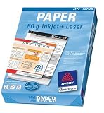 Avery Zweckform, 2574, 500 Blatt, Inkjet+Laser+Kopier-Papier, holzfrei, A4, 80g