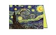 Vincent Van Gogh's Starry Night Luxury Greeting Card 5" x 7" Linen Paper Made in USA