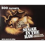 Sugar in the Raw / Raw Sugar Natural Cane Turbinado from Hawaii / Box of 500 packets