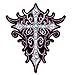 Pink and Silver Cross and Clear Gem Crystals Car Truck SUV Home Office Window Decal Sticker - Cling Bling