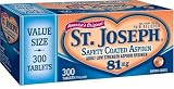 St. Joseph Adult Low Strength Aspirin Regimen (81 mg), 300-Count Enteric-Coated Tablets (Pack of 2)