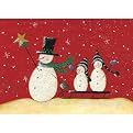 Folk Snow Family Boxed Christmas Cards