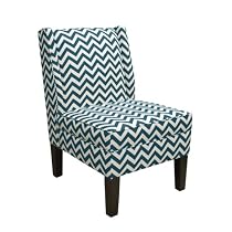 Skyline Furniture Wingback Chair in Zig Zag Titan Birch