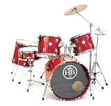 HB Drums Predator Elite 5 Pc Drum Set Rip Tide Red - B000WHE9E4