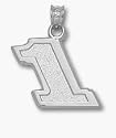 Martin Truex, Jr. Medium Driver Number "1" 3/4" Pendant - Sterling Silver Jewelry