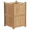 Oxford Garden 22-Inch Shorea Trash Receptacle, Includes Liner