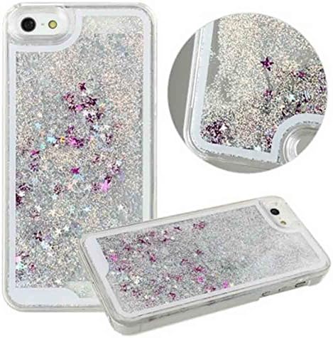 Cellrizon Flowing Liquid Water Aqua Case Dynamic Liquid Sparkly Glitter Sand Quicksand Star Crystal Clear Hard Cover for iphone 6 (4.7") (white)