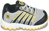 K-Swiss Tubes Run 100 VLC Mesh Running Shoe (Infant/Toddler),Silver/Black/Bright Yellow,9 M US Toddler