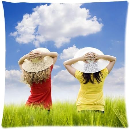 Hot selling printing beautiful and cute girl pattern high-grade cotton size 18x18inches pillowcase