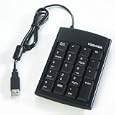 Toshiba PA1390U-1NKP Slim USB Numeric Keypad with 2-Port USB Hub