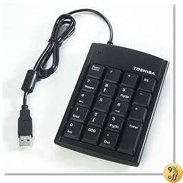 Toshiba PA1390U-1NKP Slim USB Numeric Keypad with 2-Port USB Hub