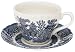 Churchill China Royal Chelsea Blue Willow Tea Cups and Saucers, Set of 4