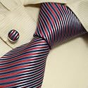 Burgundy stripes silk ties for men blue gift ideas for boyfriend  silk tie cufflinks set A1058