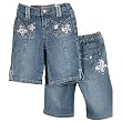 Pop Jeans Toddler Girls Butterfly Sequin Denim Capri Jeans