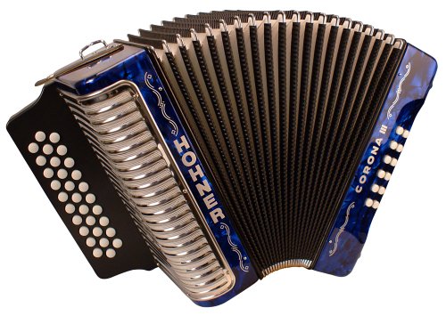 Hohner Corona III Accordion, GCF, Dark Pearl Blue