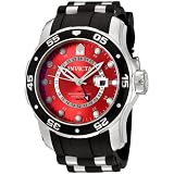 Invicta Men's 6989 Pro Diver Collection GMT Stainless Steel Black Rubber Watch