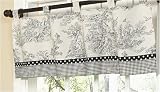 Black French Toile and Polka Dot Window Valance by JoJo Designs