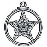Gothic Pentacle -Pewter Pendant Sterling Silver