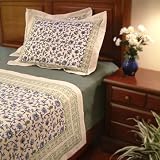 Moonlit Taj ~ Exotic Turquoise Standard Pillow Sham Flanged 25x31