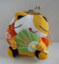 Lucky Cat Coin Purse - Maneki Neko Orange
