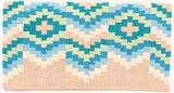 Mayatex Saddle Blanket - Wool Spanish Lace - Sand and Teal