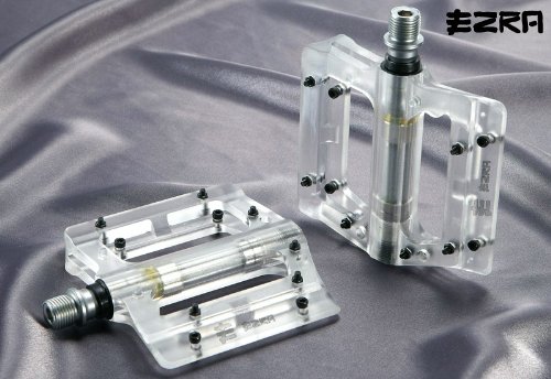 EZRA Flats Plus Plastic Pedals Translucent Clear