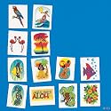 Tropical Glitter Temporary Tattoos (6 dz)