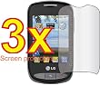 3x LG 800G Premium Clear LCD Screen Protector Cover Guard Shield Protective Film Kit