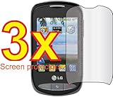 3x LG 800G Premium Clear LCD Screen Protector Cover Guard Shield Protective ....