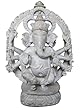 Good Luck Lord Ganesha Stone Sculpture Yoga Decor Stone Ganesh Statue 13 Inches