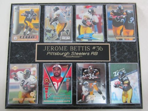 Pittsburgh Steelers Jerome Bettis 8 Card Plaque