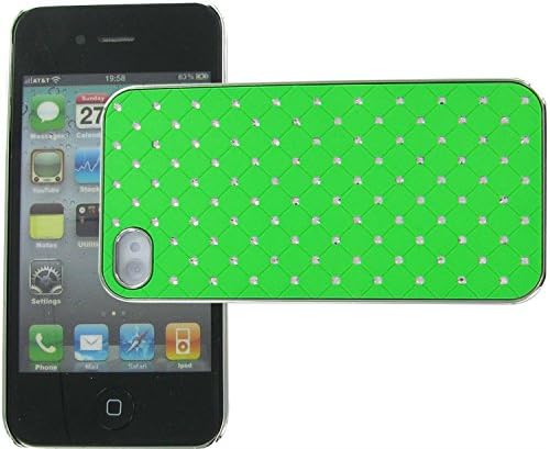 Apple Iphone 4S/ Cdma/ 4 Spot Diamond Cover Lime Green