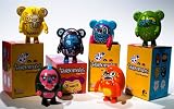 Burgermenos 3inch Egg Qee by Jon Burgerman
