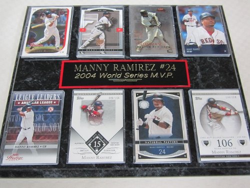 Boston Red Sox Manny Ramirez 8 Card Plaque