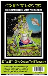 Opticz Smoking Froggy Blacklight Reactive Tapestry