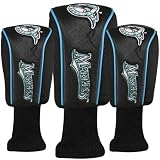 MLB McArthur Florida Marlins Black-Blue 3-Pack Golf Club Headcovers