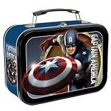 Vandor 26070 Captain America Large Tin Tote, Multicolored