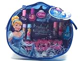 Disney Princess Cosmetic Bag 32 Piece Stickers 2 Toe Spacers 1 Nail File 3 Nail Polish Lip Gloss Tube Lip Gloss 2 Lip Balms (1 Kit)