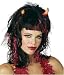 Demonica Black Devil Costume Wig with Light Up Horns