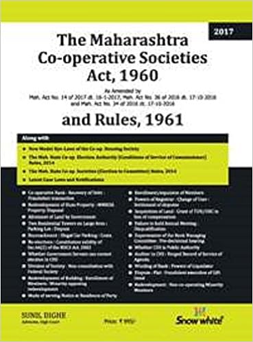 The Maharashtra Co-Operative Societies Act, 1960 & Rules, 1961