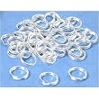 45 Sterling Silver Split Rings Charm Bead Parts 7.5mm