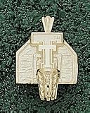 Texas Tech Red Raiders TT Basketball Backboard Pendant - 14KT Gold Jewelry