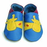 George Giraffe Blue, cute soft leather baby shoes, Medium 6-12 months [並行輸入品]