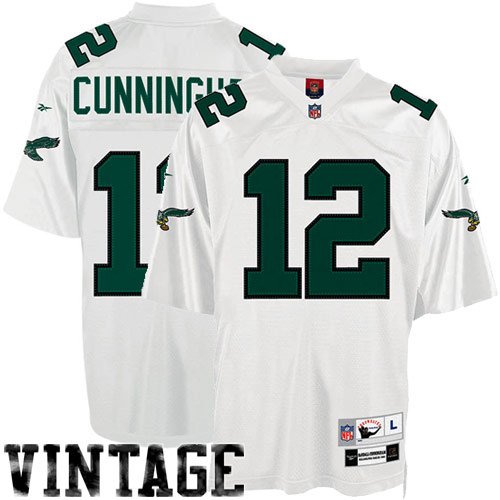 Randall Cunningham White Reebok NFL Premier 1990 Throwback Philadelphia Eagles Jersey - X-Large